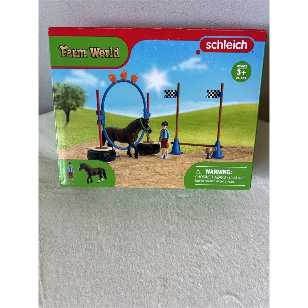Schleich Farm World Pony Agility Race Figure Set 42482 NEW IN STOCK